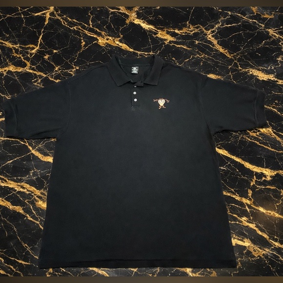 Vintage 1997 Warner Bros Taz Polo Shirt XL Looney Tunes Studio Store Embroidered - Picture 3 of 7